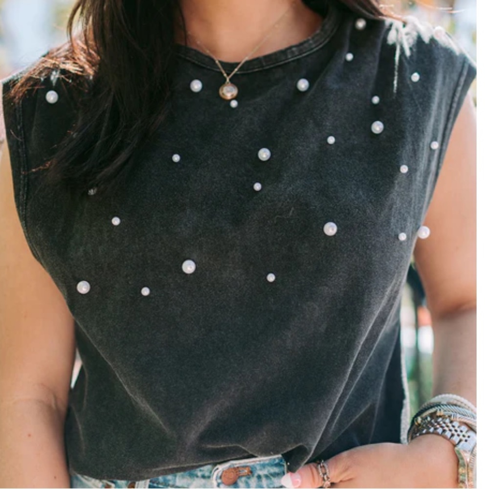 Amaryllis Sunday Brunch Pearl Shirt, size Large